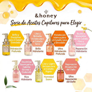 Tabla comparativa en español de siete aceites capilares &honey.